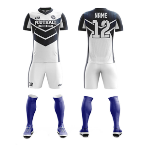Maillots de football vierges en gros pour équipes, ensembles d'uniformes de football personnalisés, séchage rapide, 100 % polyester, pour hommes - Product Image 2