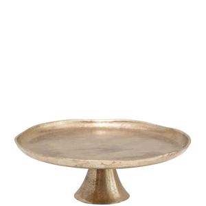 Simple Standard Designer Round Shape Premium Quality Metal Cake Stand With Gold Finish For Dessert And Cake Display From India - Product Image 1