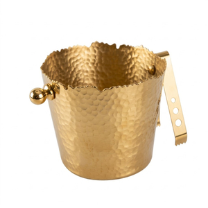 Seau à bière en laiton martelé fait main, récipient refroidisseur de boissons, bac à vin pour hôtels, restaurants, service de traiteur, décoration de mariage - Product Image 1