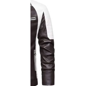 Top Hot Premium Quality Reversible Wool <b>Lined</b> Casual Polyester Winter Leather <b>Jacket</b> for Men Front Logo Waterproof Windproof - Product Image 4