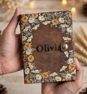 Personalized Leather Journal Lined Paper <b>Christmas</b> Gift Leather Travel <b>Notebook</b> Corporate Gifts Engraved Journal Employee Gift - Product Image 2