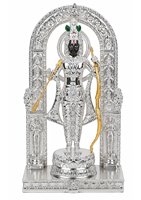 Idole du Dieu Ram de Luxe Faite à la Main, en Laiton Plaqué Argent 999, Aluminium et Résine, Décorative Spirituelle pour Mariage, Maison, Temple, Intérieur de Chambre