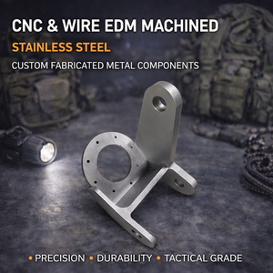 ชิ้นส่วนโลหะสแตนเลสสั่งทำพิเศษสำหรับอุปกรณ์ทางยุทธวิธี ผลิตด้วยเครื่อง CNC และเครื่องตัดลวดด้วยไฟฟ้า - Product Image 2