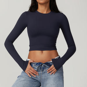 Ropa de Yoga y Fitness para Mujer, Camiseta Deportiva Holgada, Transpirable y de Secado Rápido, Blusa para Correr, Camiseta de Entrenamiento - Product Image 5