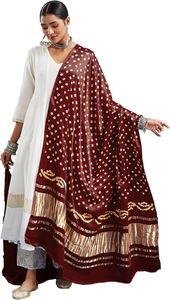 Dupatta Tradicional India con Estampado Bandhani, Moda Étnica - Product Image 5
