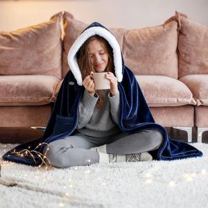 Soft Double-Layer 8 <b>Heating</b> Zones Wearable Heated Blanket 3 Temperature Levels 59x31in <b>USB</b> Power Bank Compatible Flannel - Product Image 5