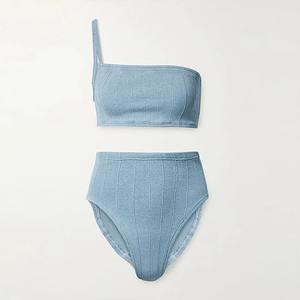 Conjunto de Bikini Personalizado con Logotipo Impreso, para Mujer, Invierno, 100% Nailon, Corte Cheeky, Espalda Descubierta, Cuello Redondo, Ajuste Regular, Transpirable, Secado Rápido - Product Image 5