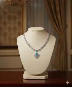 ชุดสร้อยคอทองเหลืองงานฝีมือเคลือบผิวแบบโบราณขายดี พร้อมต่างหูเข้าชุด สำหรับงานแต่งงาน งานเทศกาล งานปาร์ตี้ และชุดเจ้าสาว - Product Image 1