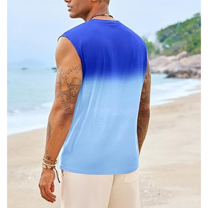 Camiseta sin mangas de algodón para hombre, personalizada con etiqueta privada, diseño de punto transpirable, corte oversize, ideal para fitness y gimnasio, estilo casual. - Product Image 2