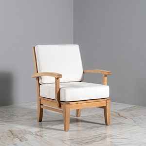 Fauteuil de salon en bois massif, design scandinave avec dossier à lattes, chaise longue rembourrée pour la maison et les hôtels, fabricant de meubles - Product Image 4