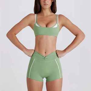 Yoga Set Gym Clothes Sportswear Fitness Suits Women Workout Bra Yoga Set <b>Crop</b> <b>Top</b> Long Sleeve Sports Suits Yoga Set - Product Image 6
