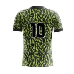 Maillot de football personnalisé pour homme, léger, en polyester, à séchage rapide, manches courtes, col en V, impression par transfert thermique - Product Image 2