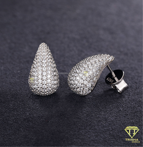 Moissanite Diamond 925 Sterling <b>Silver</b> <b>Stud</b> Earrings Luxury Sparkling Jewelry For Women Fashion Wholesale Gift - Product Image 3