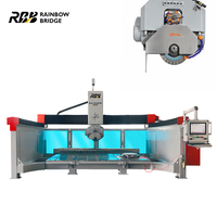 Sierra de Puente CNC de 5+1 Ejes con Cambio Automático de Herramientas 360 °   Máquina de Corte de Piedra Giratoria para Recortes de Fregaderos y Encimeras