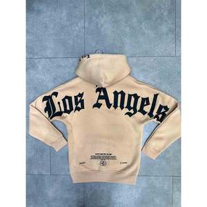 Sweat à capuche classique pour homme, style streetwear, avec logo incurvé Los Angeles et motif graphique Old English - Product Image 1