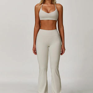 Conjunto Deportivo Personalizado al por Mayor con Logotipo, Ropa Deportiva para Mujer, Traje de Gimnasio, Conjunto de Yoga de 2 Piezas con Efecto Levanta Glúteos, Tallas Grandes - Product Image 6