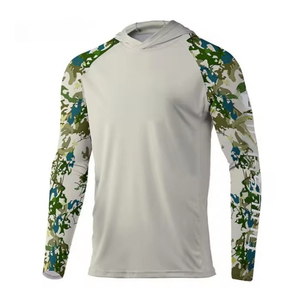 Mens Performance Fishing <b>Hoodie</b> Long Sleeve Sublimation Camouflage Fishing Shirt <b>UV</b> <b>Protection</b> UPF 50 Rash Guard - Product Image 6