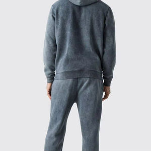 Ensembles de survêtements décontractés à capuche personnalisés de qualité supérieure pour hommes - Élégants, unis, 100 % coton biologique, écologiques, extensibles dans quatre directions - Product Image 4