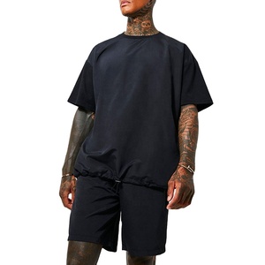 Survêtements courts personnalisés pour hommes, ensemble t-shirt et short en nylon surdimensionné, ensemble short de sport pour hommes, survêtements coupe-vent - Product Image 1