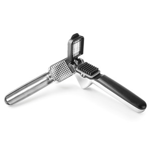 Spremiaglio doppio in acciaio inossidabile, utensile da cucina manuale per tritare l'aglio - Product Image 2