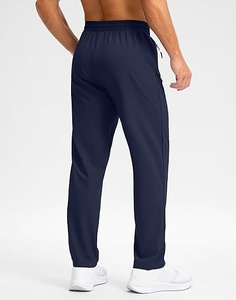 Pantalon en jean plissé décontracté pour homme 100 % coton, coupe droite, taille mi-haute, braguette zippée, idéal pour le bureau ou les occasions professionnelles - Product Image 2