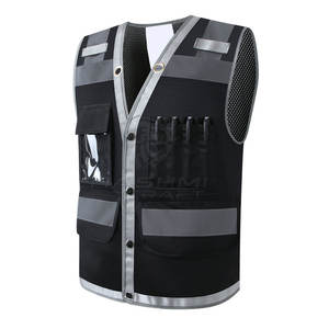 Chaleco de seguridad con logotipo personalizado disponible, con diseño reflectante brillante para la construcción y seguridad vial - Product Image 2