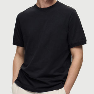 T-shirt en jersey 100% coton pour homme, t-shirts à manches courtes à col rond pour homme, t-shirts pour homme, t-shirts surdimensionnés personnalisés - Product Image 5