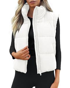 Chaleco acolchado recortado personalizado para mujer con diseño único Ropa exterior impermeable Muestra gratis - Product Image 1