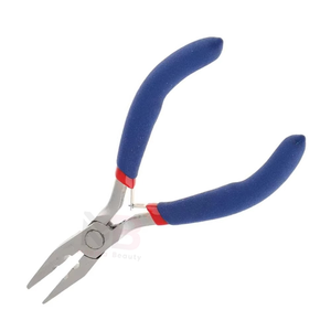 Outils d'extension de cheveux à fixation forte, couleur personnalisée, acier inoxydable, poignée bleue, pour l'installation et le retrait - Product Image 2