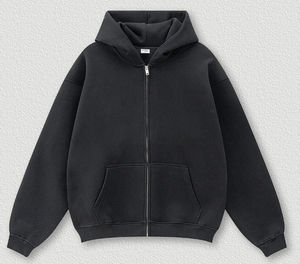 Sudaderas con Capucha de Invierno para Hombre, Personalizadas, al por Mayor, de Alta Calidad, con Cierre Completo, 100% Algodón, Transpirables, de Secado Rápido, Servicio OEM, 2026 - Product Image 1