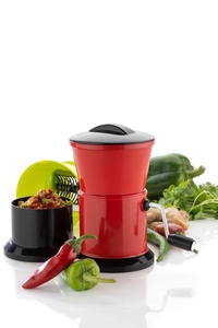 Utensilios de cocina Cortador de Chile de plástico Rebanador manual de alimentos con cuchillas afiladas para ajo Cebolla Hierbas y especias - Product Image 4