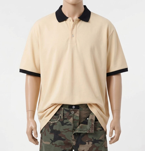 Camisetas Polo de Algodón Tejidas con Mangas Americanas Personalizadas OEM, Camisetas Polo Holgadas de Manga Larga para Hombre - Product Image 2