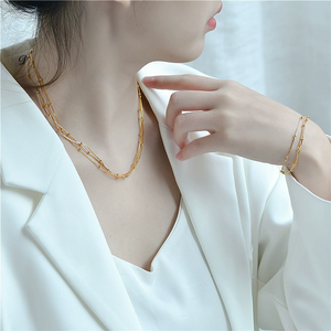 S925 Sterling Silver Gold Two-Color Three-Layer Snake Bone <b>Bead</b> Unisex Korean Basic Hand Jewelry Gift Wholesale - Product Image 5