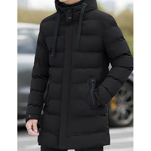 Vestes d'hiver pour hommes de haute qualité, chaudes et utilitaires, avec capuche, longues, rembourrées, personnalisées - Product Image 3