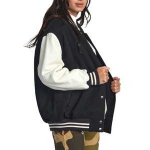 Veste universitaire en laine coupe-vent élégante pour femmes, vêtements d'extérieur formels confortables et durables pour toile enduite et brodée de printemps - Product Image 6