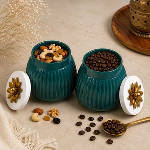 Airtight metal dry fruit jar Decorative <b>storage</b> <b>container</b> with lid <b>Kitchen</b> <b>storage</b> <b>for</b> tea sugar - Product Image 2