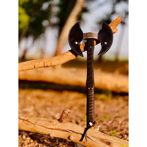 Burraq 34" Custom Handmade Stainless Steel Rosewood Handle DIY Industrial Tomahawk Bearded <b>Axe</b> Outdoor Father's Day Gift - Product Image 5