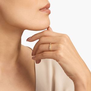 Bague en or blanc 14 carats avec diamants baguette ronds cultivés en laboratoire - Product Image 6