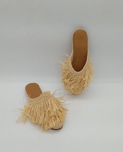 SN HANDICRAFTS Sandalias Planas de Rafia Natural para Mujer, Hechas a Mano, Ligeras, Transpirables y Antideslizantes para Exteriores - Product Image 1