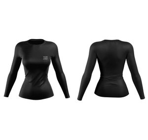 Wholesale Custom Designed Heat-Transfer Printed MMA BJJ Rash Guard <b>for</b> <b>Women</b> Compression Fight Wear <b>Swimming</b> Surfing Gear - Product Image 2