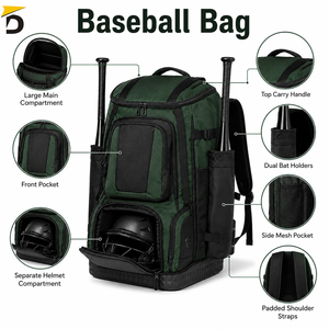 Bolsa para equipo de béisbol con gran espacio de almacenamiento, construcción confiable y transporte cómodo para actividades diarias, bolsas deportivas - Product Image 6
