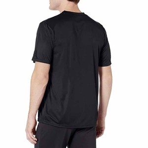 Camiseta Deportiva de Manga Corta para Hombre, Cuello Redondo, Color Negro Sólido, Corte Regular, para Todas las Temporadas - Product Image 5