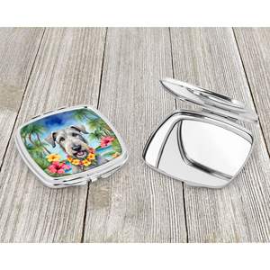Irish Wolfhound Luau Miroir de maquillage de voyage compact Miroir décoratif portable pliant cadeau pour femmes et filles - Product Image 3