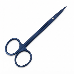 Tijeras Profesionales para Uñas con Hojas Curvas Afiladas de Acero Inoxidable y Mango de Acero para Recortar Cutículas con Precisión, Uso para Adultos - Product Image 1