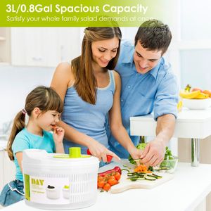 Centrifuga per Insalata a Manovella con Coperchio Asciugante per Frutta e Verdura, Ideale per Uso Domestico in Cucina - Product Image 6