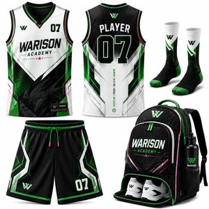 Customized Basketball Jersey Set Professional Team Wear Polyester Sublimation Basketball Complete Accessories Kit - Product Image 4