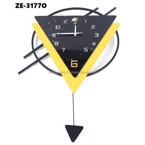 Opulent Golden Coral Modern Brass & Ceramic Wall <b>Clock</b> Handmade <b>Silver</b> Vine Pattern for Home Office Made by Zahid Exports India - Product Image 1