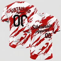 Maillots de baseball pour hommes grande taille, impression par sublimation de haute qualité, vierges, personnalisables, pour l'été, uniformes de baseball et softball en gros