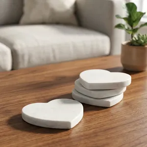 Trending Luxury Natural Marble <b>Coasters</b> Set Waterproof Stone <b>Drink</b> <b>Coasters</b> for Kitchen Dining Table Villa and Hotel - Product Image 6