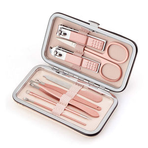 Ensemble professionnel classique de manucure et pédicure en acier inoxydable 5 en 1, kit complet de soins des ongles, étui de rangement - Product Image 1
